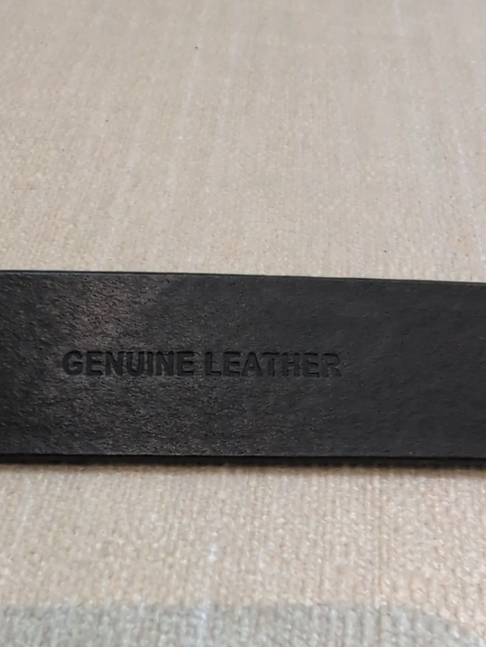 Crossroads Black Leather Belt with Solid Brass Buckle Size M Classic